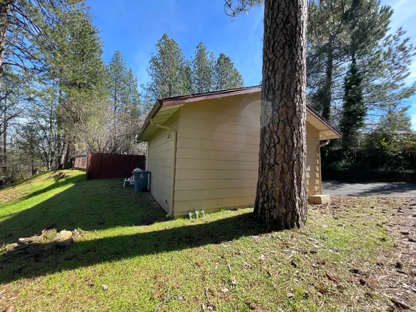 a backyard of a house