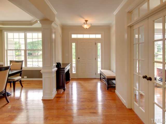2412 Treen Street Raleigh, NC 27614 - Photo 3 of 25 Open foyer with gleaming hardwoods. French doors to private study. Foyer open to formal dining room