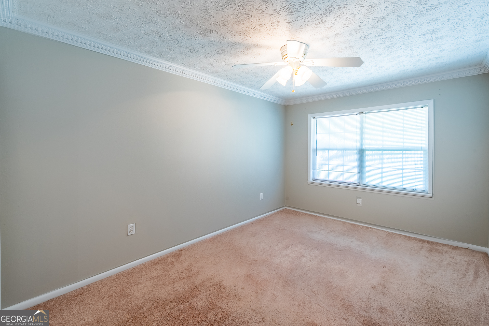 4582 St Johns Church Road Blackshear, GA 31516 - Photo 57 of 76 an empty room with a chandelier fan and windows