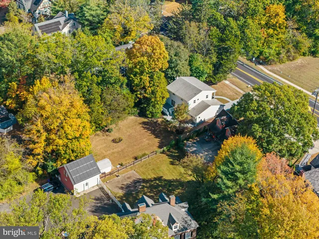 an aerial view of multiple house