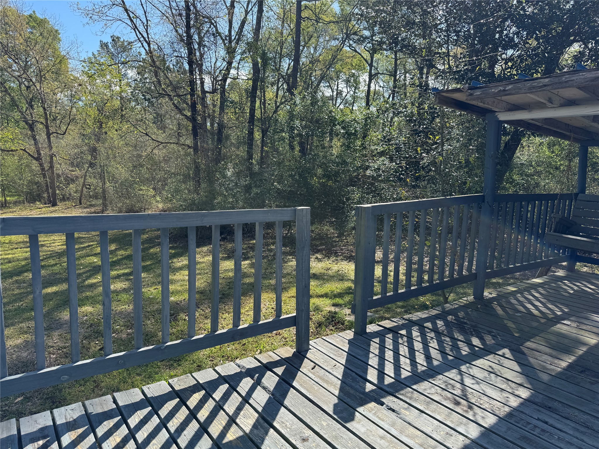 41 Joyce Street Shepherd, TX 77371 - Photo 10 of 18 Peaceful views off the primary bedroom porch