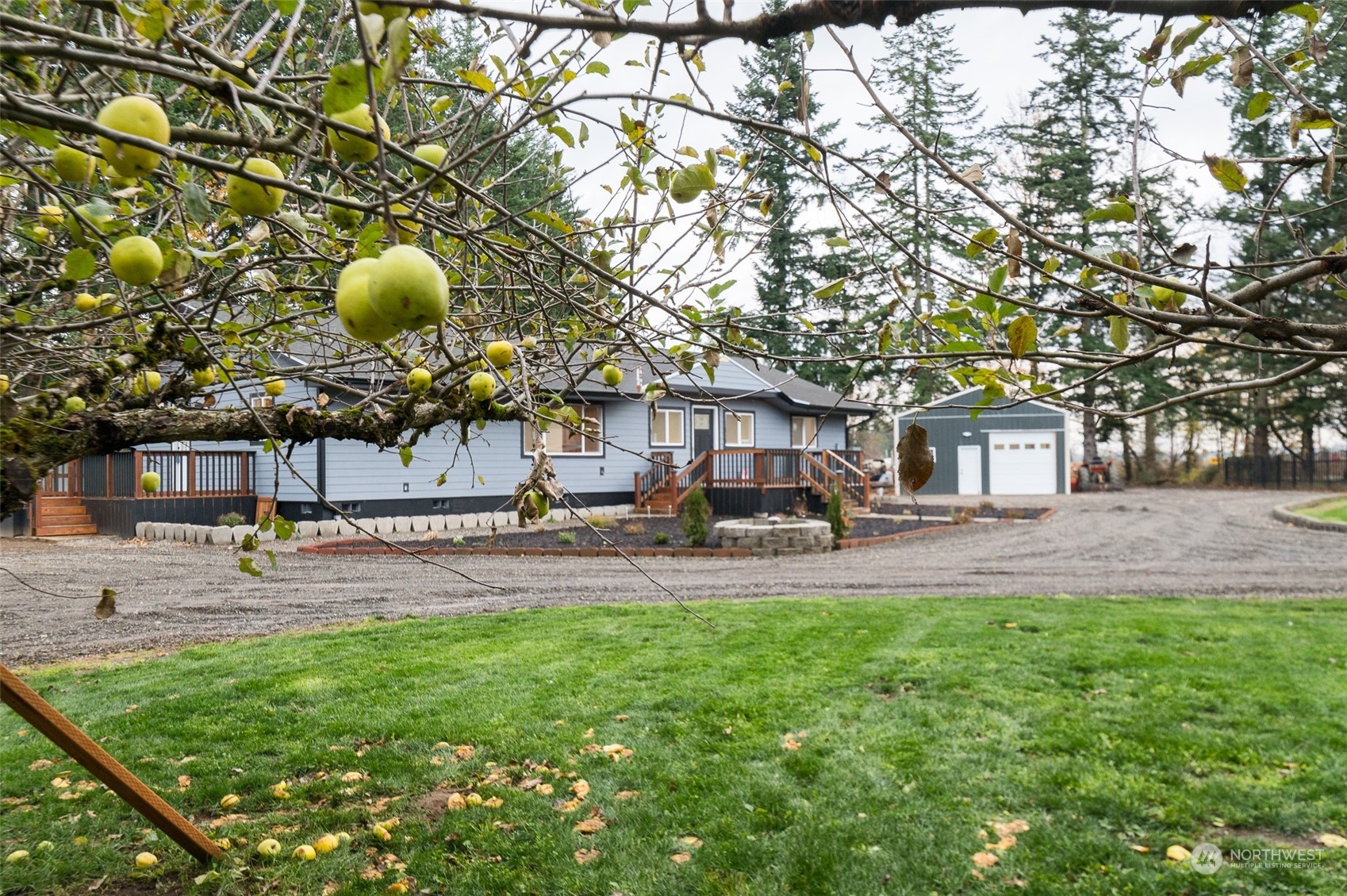 8120 Delta Line Road Custer, WA 98240 - Photo 24 of 40 a view of a house with a backyard and a tree