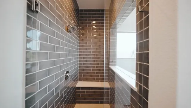 a bathroom with a bathtub and a sink