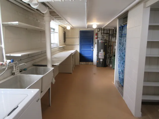 a view of storage and utility room