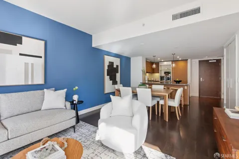 a kitchen with a stove and a cabinet