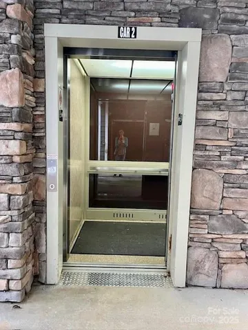 a view of front door of house