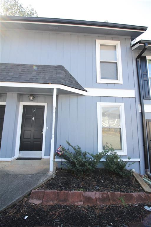 a front view of a house