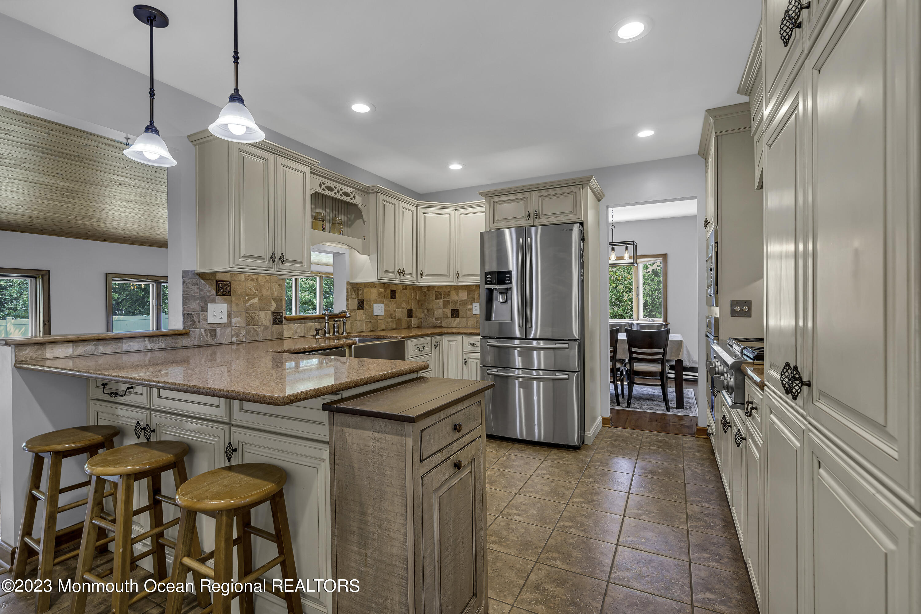 3 Allen Terrace New Egypt, NJ 08533 - Photo 21 of 97 a kitchen with stainless steel appliances granite countertop a sink and a refrigerator