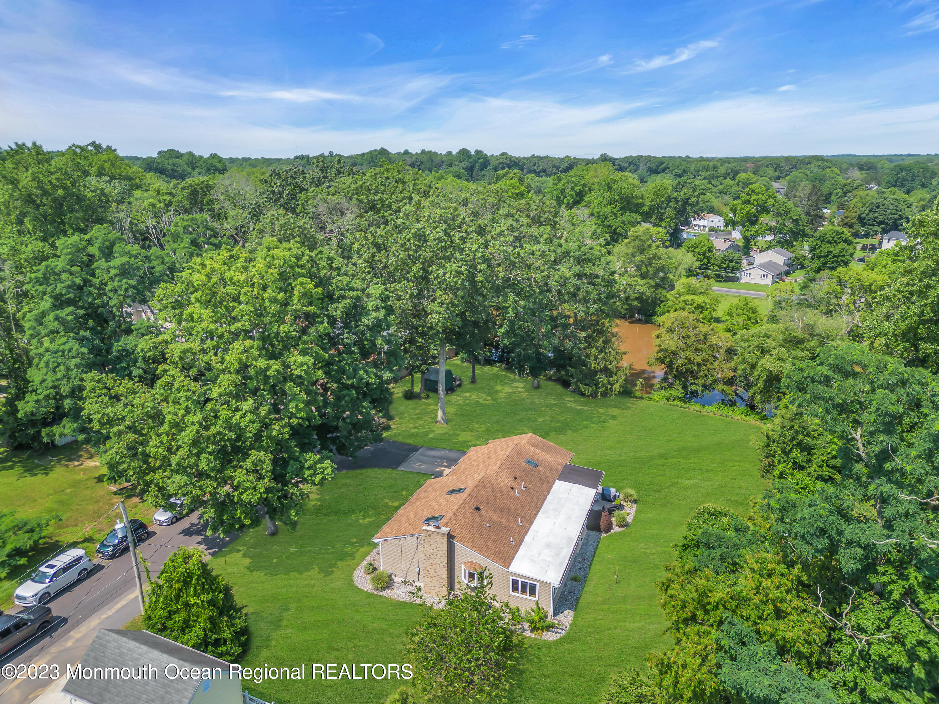 3 Allen Terrace New Egypt, NJ 08533 - Photo 76 of 97 an aerial view of a house with pool outdoor seating and yard
