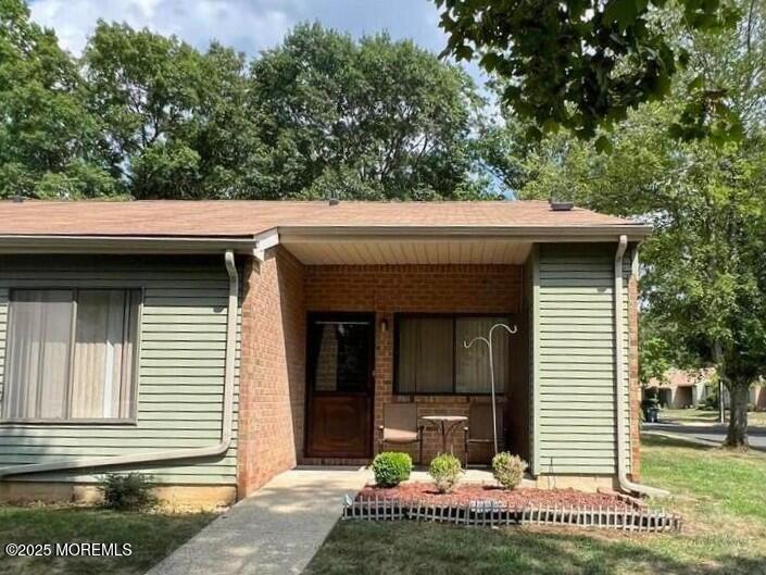 a front view of a house