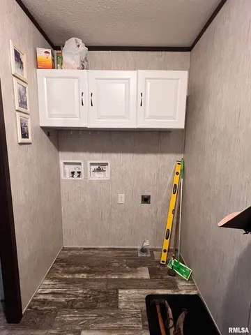 a view of room with cabinets