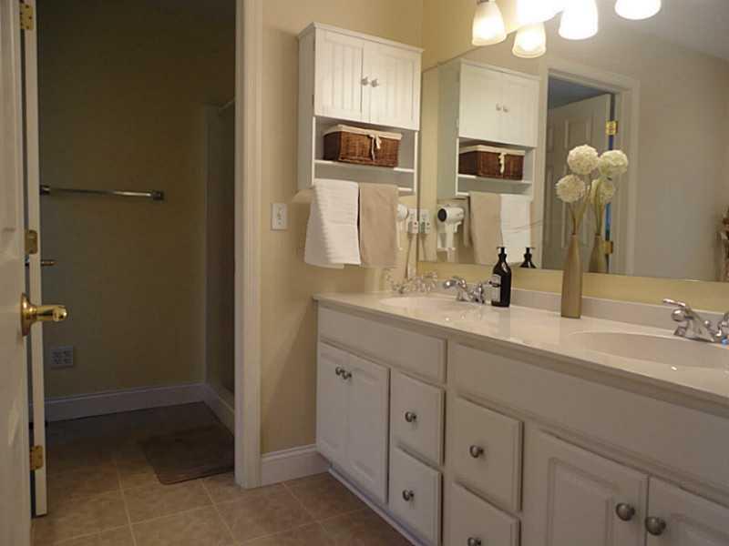 264 Steiner Bridge Road Valencia, PA 16059 - Photo 17 of 25 Master Bath/Spa. Double sinks and bright white cabinetry are feature of the master bath. The shower and toilet are in a separate room, making it easy for two people to be getting ready for the day at the same time.