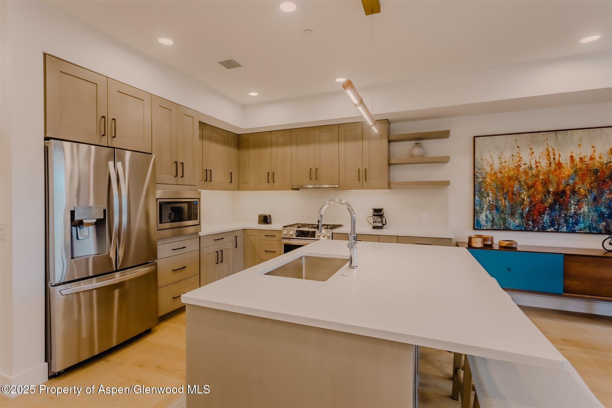 220 Lewis Lane Basalt, CO 81621 - Photo 9 of 62 a kitchen with a refrigerator a stove a sink and a refrigerator