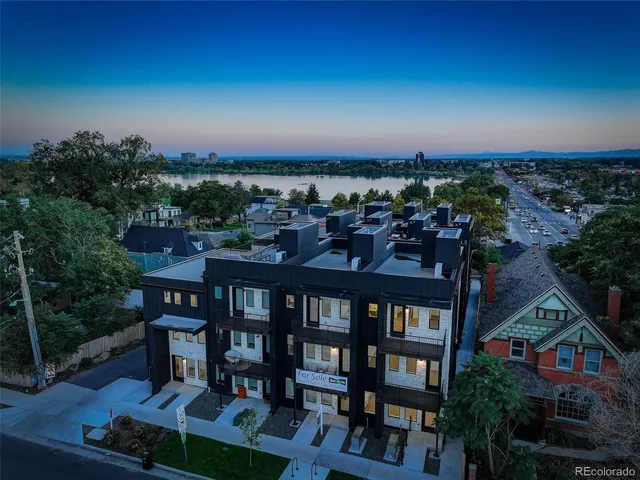 a view of a city from a balcony