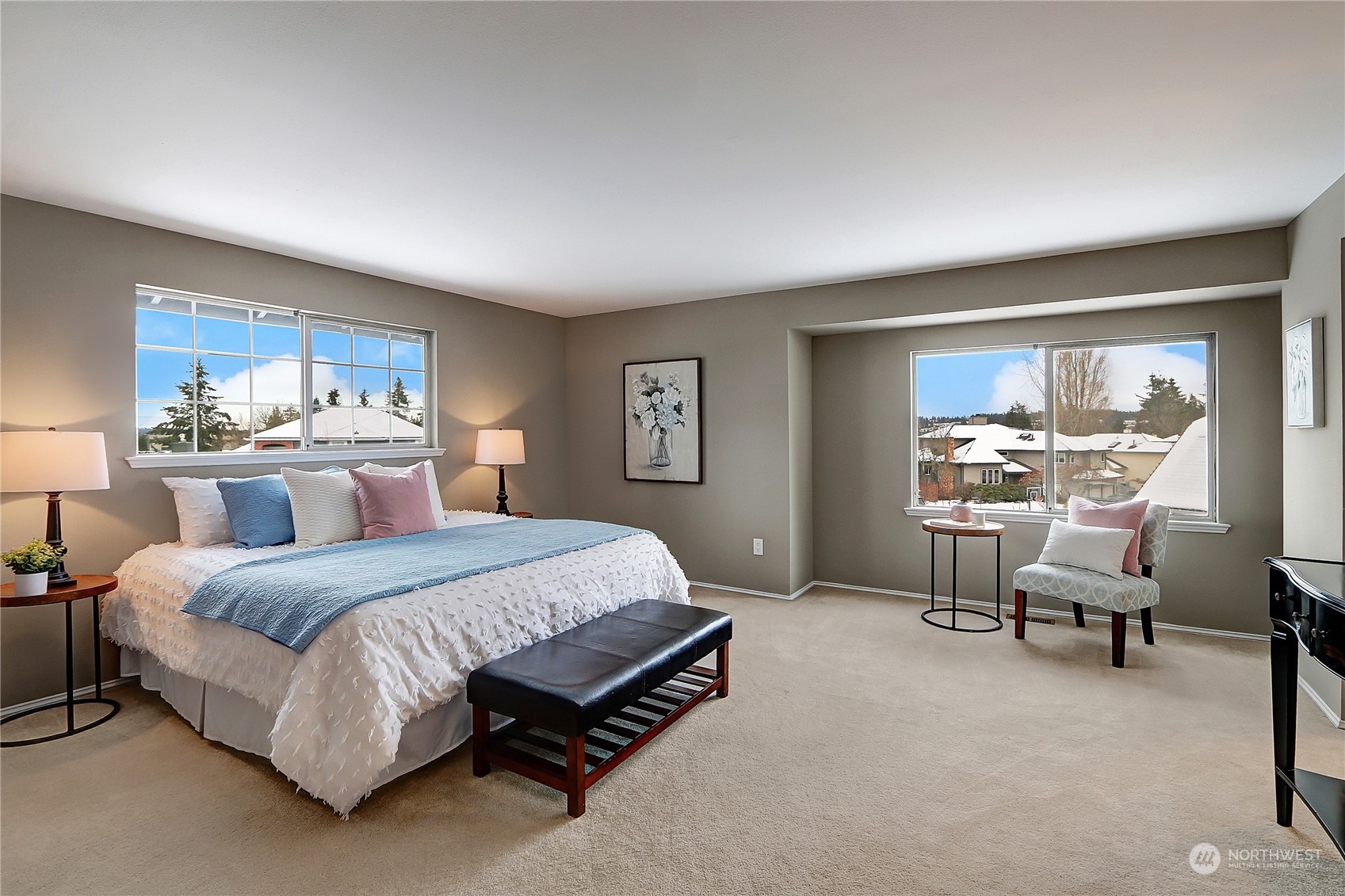 2332 238th Place Southeast Bothell, WA 98021 - Photo 24 of 32 a spacious bedroom with a bed and a large window