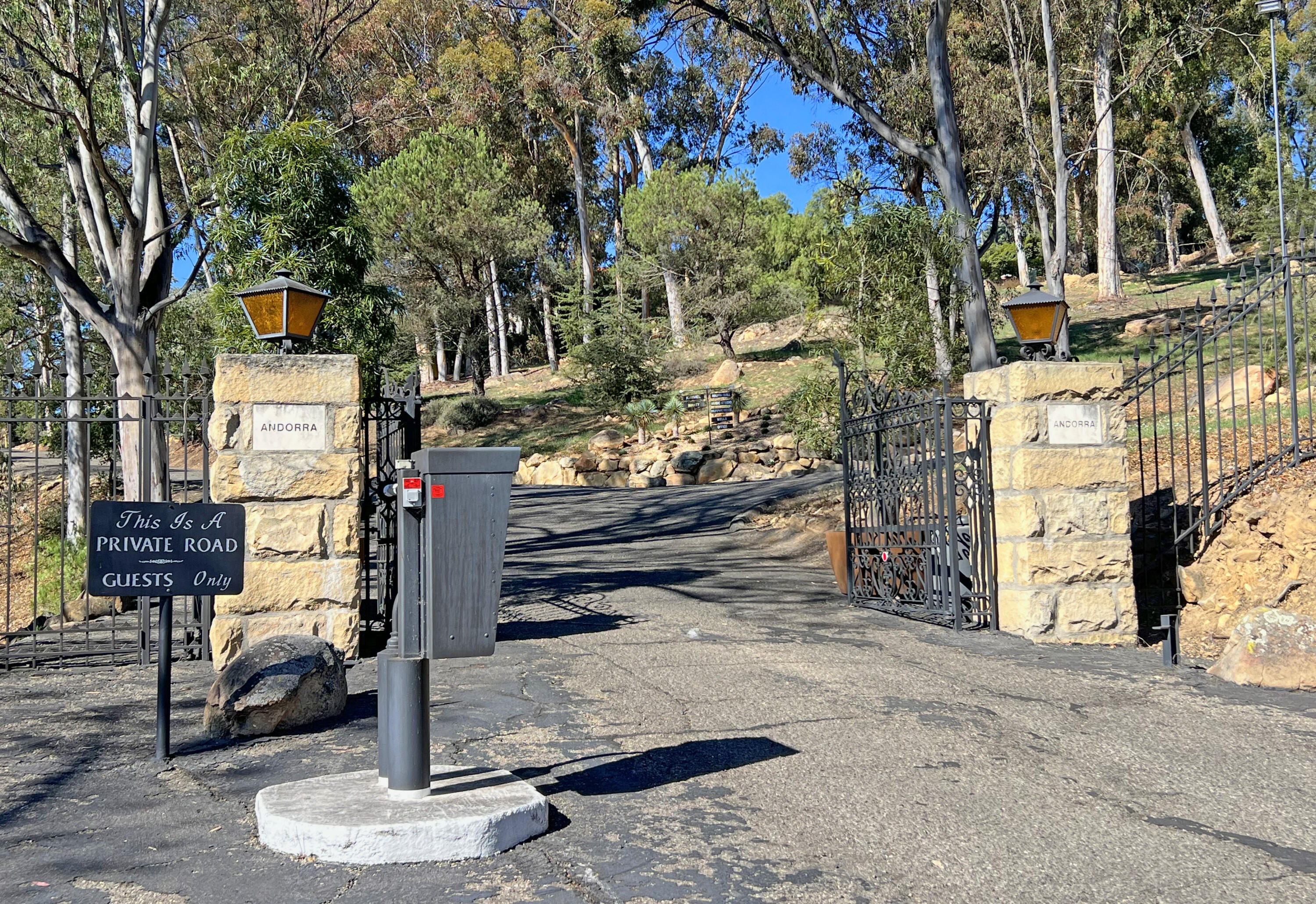2360 Foothill Road Santa Barbara, CA 93105 - Photo 2 of 24 a street sign on a brick wall