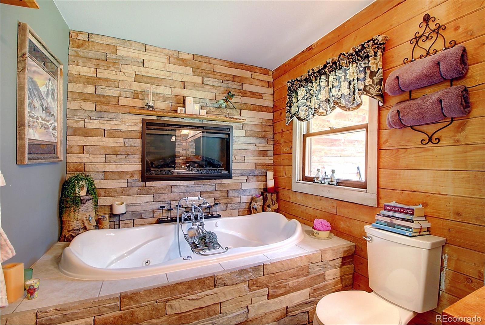135 Nova Drive Pine, CO 80470 - Photo 12 of 38 a bathroom with a sink a toilet and mirror