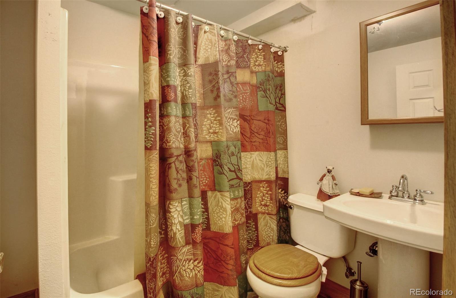 135 Nova Drive Pine, CO 80470 - Photo 28 of 38 a bathroom with a sink a toilet and shower