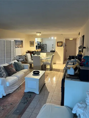 a view of a balcony with a bed