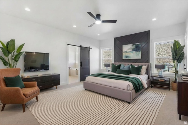 638 East Mountain Road North Ogden, UT 84414 - Photo 11 of 28 Enhanced photo of the staged primary suite