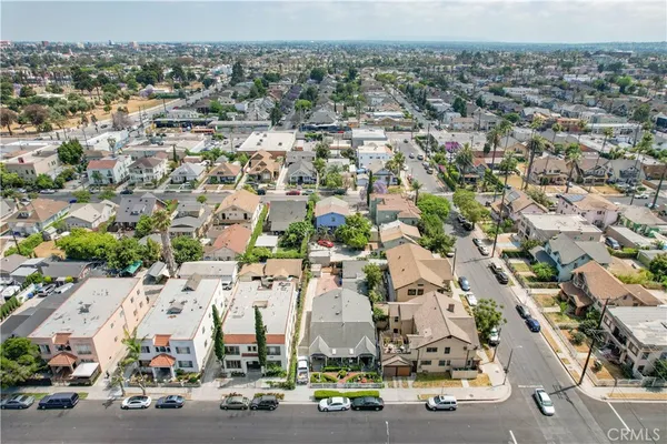 an aerial view of a city