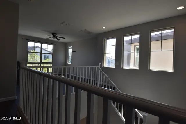 a view of small space with racks on the wall