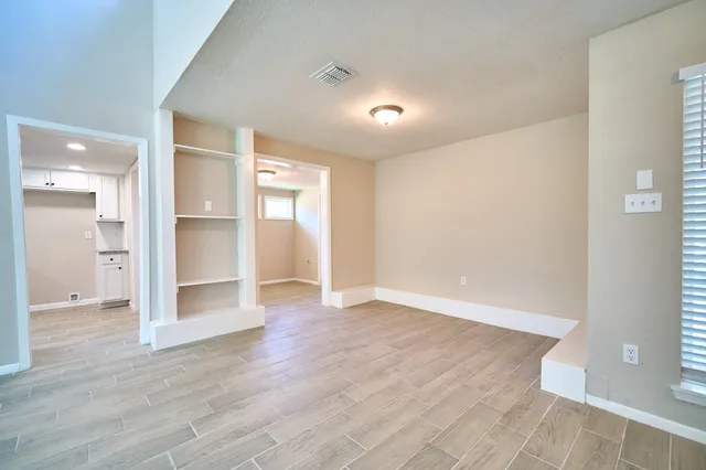 wooden floor in an empty room with wooden floor