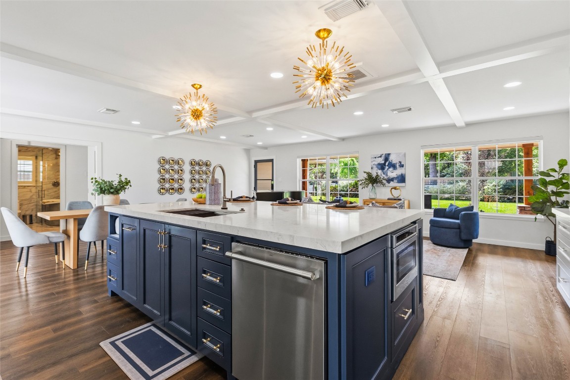 1914 Peppermill Road Houston, TX 77080 - Photo 5 of 43 Your oversized island becomes the heart of it all, giving you the space to prep, gather, and stay connected while everything happens around you.