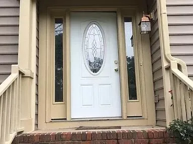 a view of a door of the house