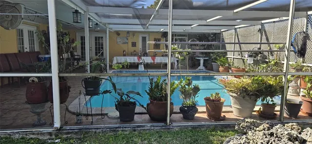 a view of a potted plants in a patio