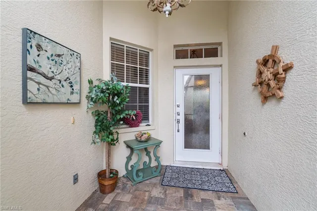 a view of a entryway door of the house