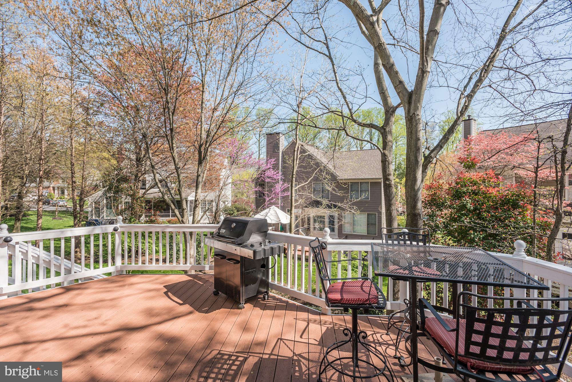 11412 Night Star Way Reston, VA 20194 - Photo 43 of 49 Private rear deck surrounded by trees