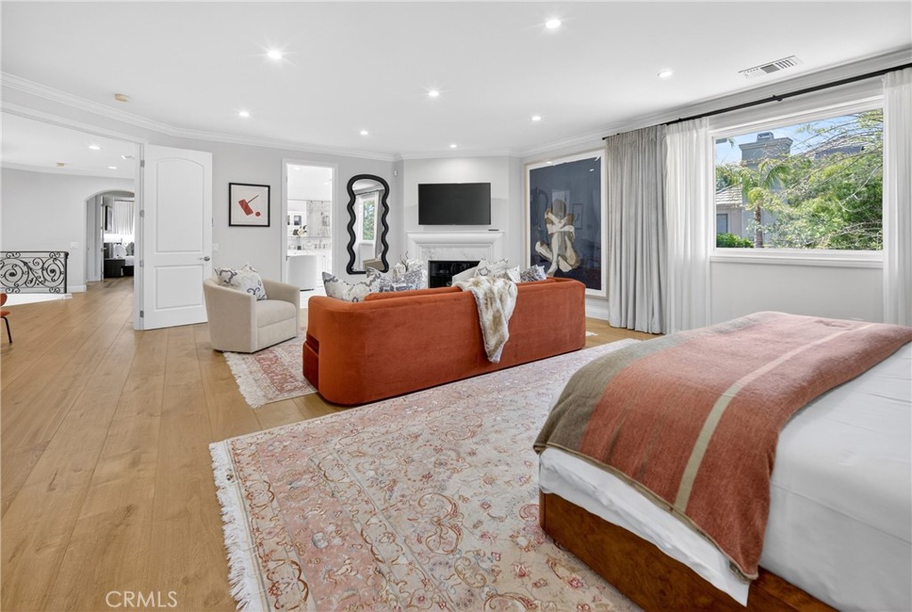 25714 Simpson Place Calabasas, CA 91302 - Photo 22 of 44 a bedroom with two beds and a large window