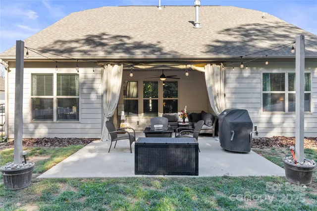 a outdoor space with furniture