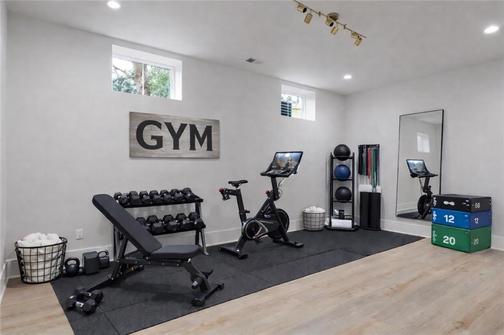 1694 Harts Mill Road Northeast Brookhaven, GA 30319 - Photo 35 of 44 a view of a room with gym equipment