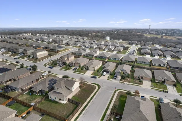 an aerial view of a city