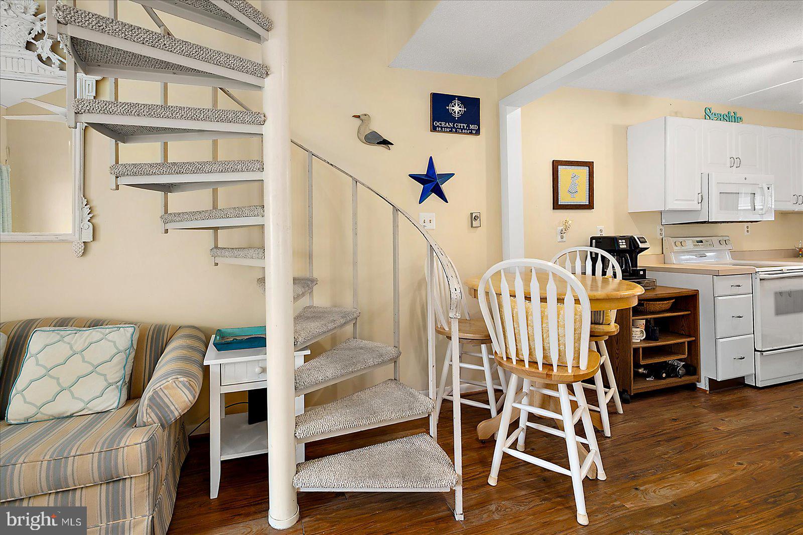 616 Salt Spray Road, Unit 7 Ocean City, MD 21842 - Photo 32 of 53 SPIRAL STAIRCASE TO THE UPSTAIRS LOFT & BEDROOM