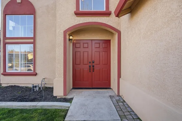a view of front door of house