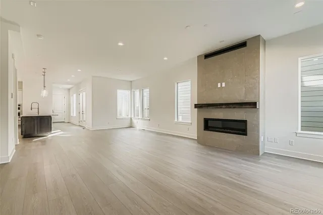 a view of a livingroom with a fireplace