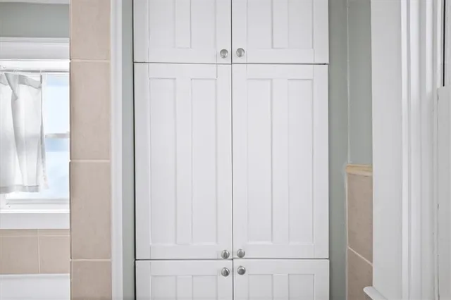 a view of a closet area