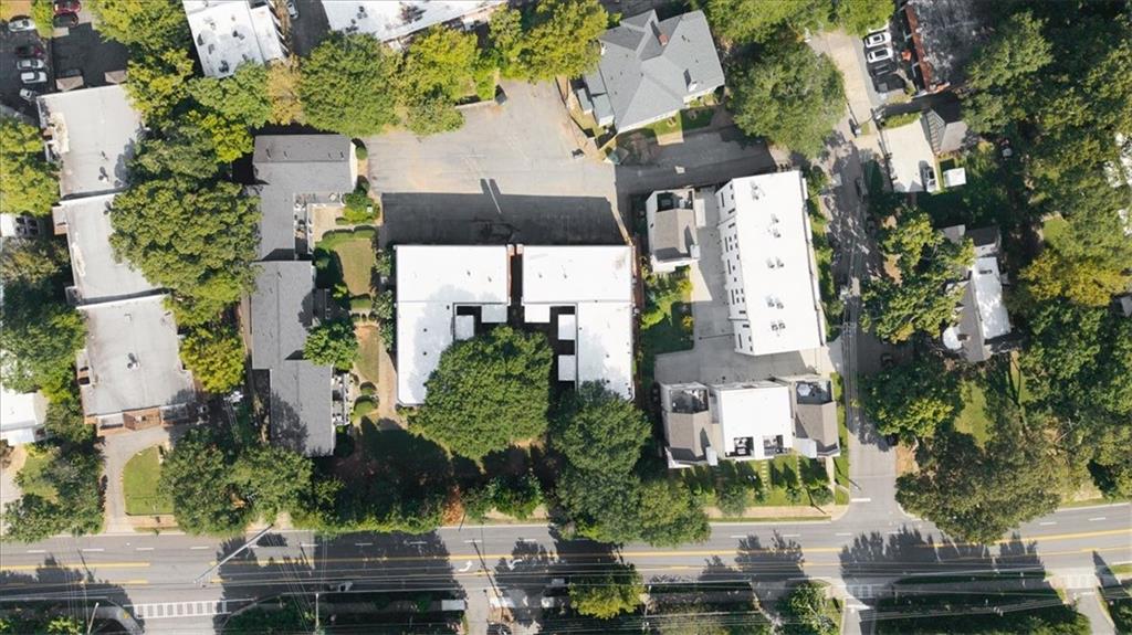 866 Briarcliff Road Northeast, Unit D2 Atlanta, GA 30306 - Photo 42 of 42 an aerial view of multiple houses with yard