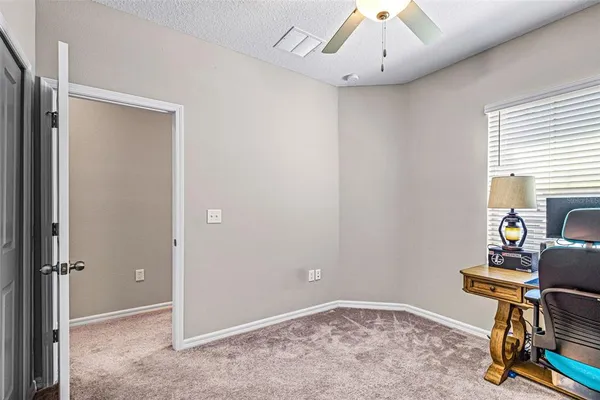 a view of workspace with livingroom