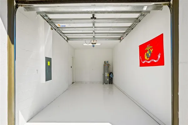 a view of a hallway with a elevator