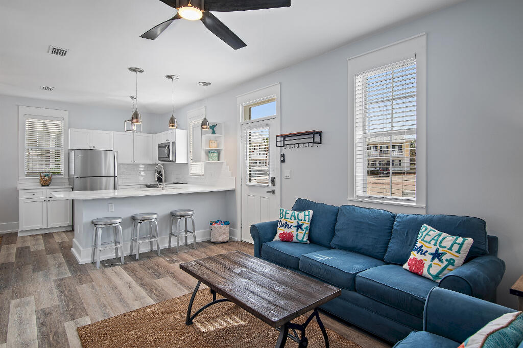 198 Somerset Bridge Road, Unit 123 Santa Rosa Beach, FL 32459 - Photo 5 of 21 a living room with furniture and a wooden floor