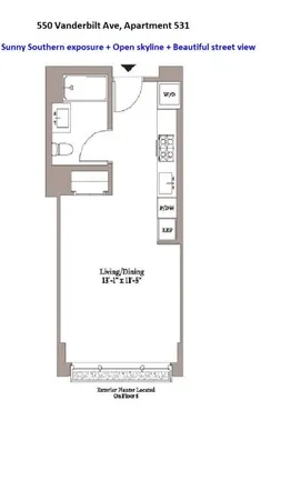 $3,400 | 550 Vanderbilt Avenue, Unit 531 | Prospect Heights