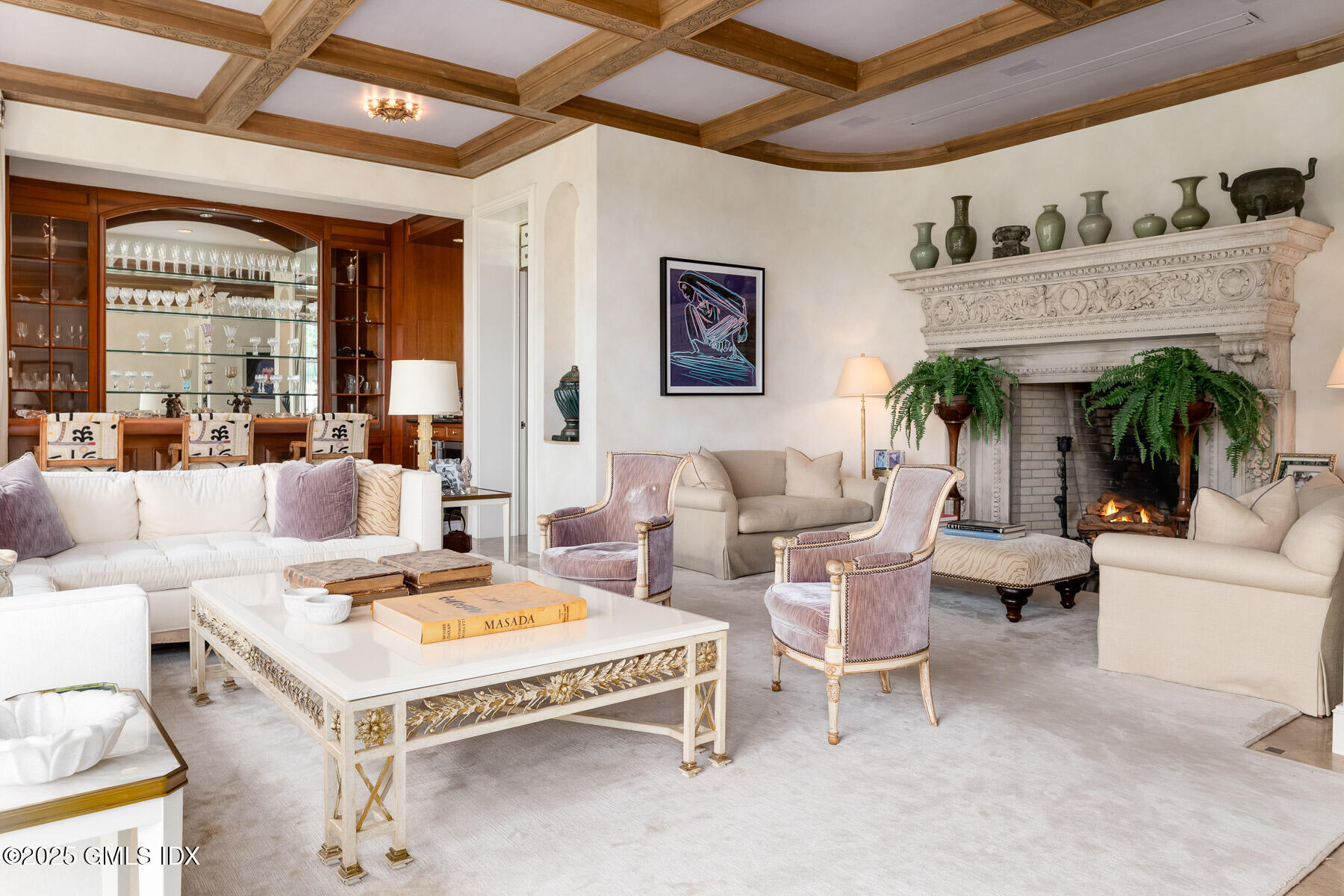 1233 Rock Rimmon Road Stamford, CT 06903 - Photo 6 of 50 a living room with furniture and a fireplace