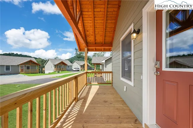 a view of city from a balcony