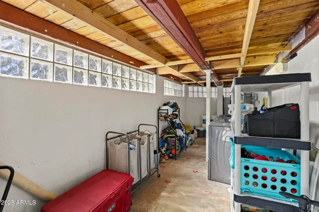 a backyard of a house with seating space