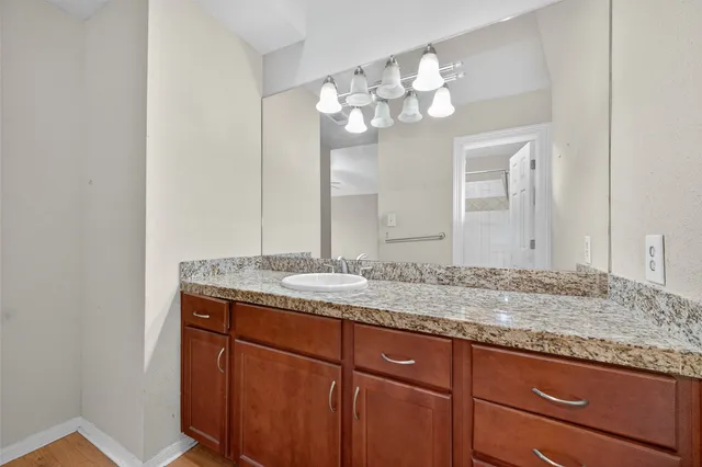 a backyard of a house with seating space