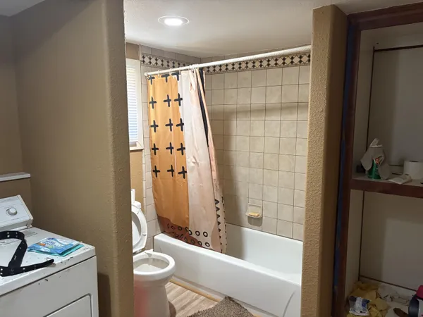 an empty room with a window